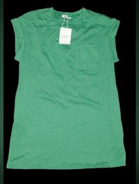 NWT Wenrine T-shirt Dress With Pockets, Green, Size L WOMEN'S, polyester Blend